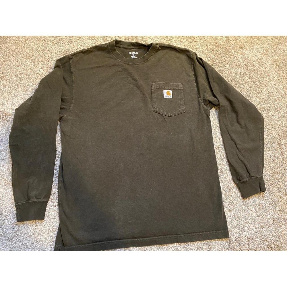 Carhartt Men Unisex Medium Crew Neck Pullover Shirt Utility SKU19